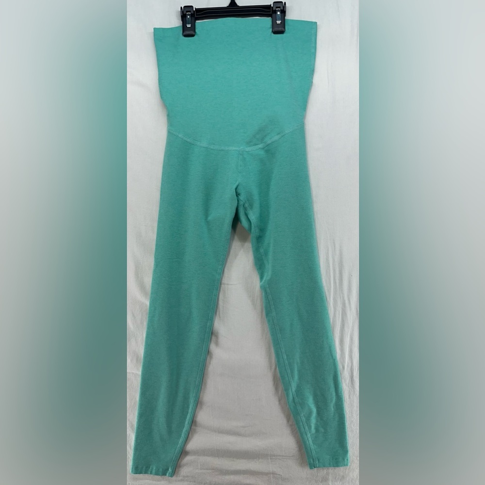 Beyond The Bump‎ Yoga Spacedye Midi Maternity Legging Light Green Womens Size XS